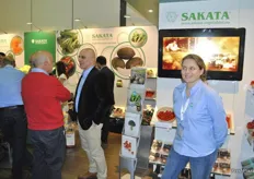 Marion Guerrin from Sakata Vegetables Europe, during this show they mainly focus on their tomatoes, butternt, brocolli, Piel de Sapo and Bimi