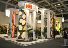 Compagnie Fruitière made the booth inside with a nice hut where their staff could meet customers.