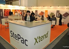 Deborah Meidan from StePac, part of the group DS Smith. They have packaging that extends shelf life and reduces waste.
