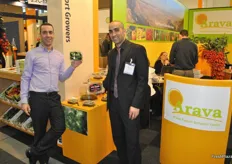 Omer Kamp and Yair Ohana from Arava Export growers introduces sea weed. They received a lot of interest for this new product.