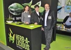 Romy Gakh, Laura Spector and Avi Bar from Future Crops, they offer all technology to grow herbs in each country, without the need of a greenhouse.