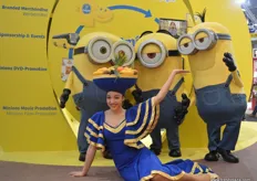Miss Chiquita and the Minions have demonstrate the new advertising concept of Chiquita to the visitors.