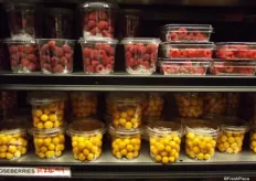 Some stores had bigger selection of soft fruit than others.