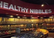 Stunning display of nibbles, dried fruit and nuts.