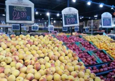 Just now there a lot stonefruit, but when the South African supply is done they switch over to the tropical fruit until the Spanish imports arrive in June/July.