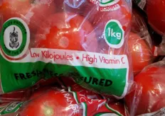Tomatoes advertising their health properties.