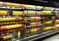 Great selection of fruit juices.