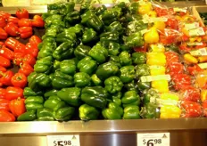 Loose and packed peppers.