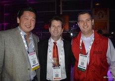 Richard Lee from Ontario Greenhouse Vegetable Growers together with Jim Veri and Joel Veri from Exeter Produce.