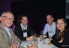 Jos Craemers with Bel'Orta, Frederik Vermeulen with VLAM, Diederik Bogaert with Vanco and Anneleen Leon with VLAM.