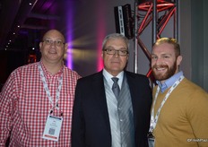 Skip Consalo and Tom Consalo with The Freshwave Fruit & Produce. In the middle, Jim DiMenna with Red Sun Farms.