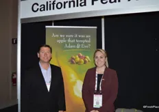 Chris Zanobini and Kassie Fraser representing California Pear Advisory Board.