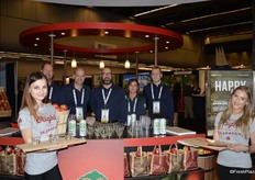 The team of BC Tree Fruits presenting a new product: apple cider.