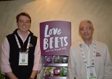 George Shropshire and Huw Griffith with Love Beets. Love Beets just introduced the beet bar.