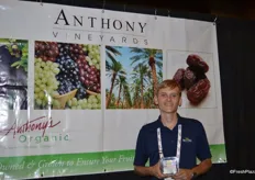 Eddie Legawiec with Anthony Vineyards, proudly showing dates.