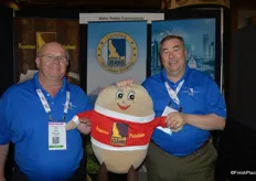 Proudly representing potatoes: Ken Tubman and Seth Pemsler with the Idaho Potato Commission.