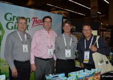 Bert Roberge, Steve Noll and Merritt Bruce with Growers Express. On the far right, Greg Holmes with BC Fresh Vegetables.