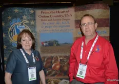 Candi Fitch and Tim Gluch with the Idaho/Eastern Oregon Onion Committee.