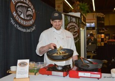 Ponderosa's chef Coleman Herrington preparing some delicious mushroom dishes.