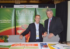 Reggie Brown and Brad Brownsey with Florida Tomatoes.