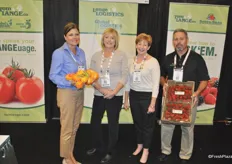 Becky Wilson, Kari Maggiorini, Stephanie Hilton and Paul Foster from Tom Lange promoting their citrus and strawberries.