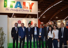 Italian representation at the CSO booth, Centro Servizi Ortofruticoli.
