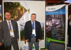 Serge Moreno and Christophe Brochain from Groupe Barbier, specialized in plastic solutions for greenhouses.