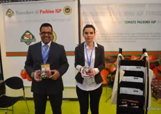 Staff from Vignali Trab promotes Fortunato brand for tomatoes and vegetables from South of Siracusa, Italy.