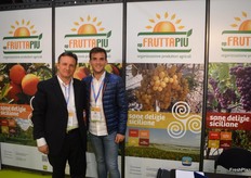 Giuseppe Di Liberto and Lillo Di Liberto from the Italian company FruttaPiu promote their table grapes, citrus and stone fruits.