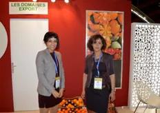 Kenza Ouali and Khadya Boutfowt from Les Domaines Export, Moroccan company based in Casablanca and specialized in citrus, melon and tomatoes.