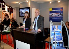 Jean-Luc Puech and Fanny Gayraud from the transport company Transalliance.