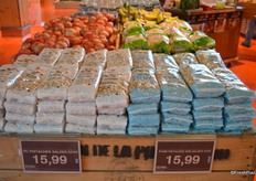 Pistachio nuts from California, including a salted and non-salted option.