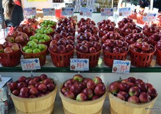 Third and last stop of the retail tour: The Marche Jean-Talon. It's a covered market in the Little Italy area of Montreal. Many different apple varieties in 5lb. buckets.
