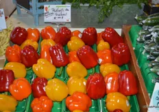 Bell peppers from Quebec. CAD 5.00 per box of three.