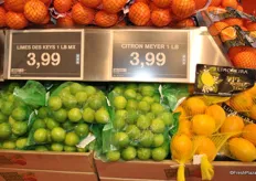 Limes and Meyer lemons