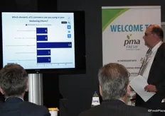"Harrij Schmeitz from Fresh Informationmanagement Center, discussing poll results during "The Future of Retail"."