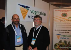 Ken Orr, Executive Officer, Vegetables Victoria with Duncan Lamont, South Pacific Seeds.