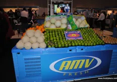 Fresh citrus and produce on display from AMV.