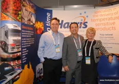 At the Harris Refrigerated Logistics Stand - Dale Robertson, Ed Fragapane, Jennette Ritchie.