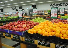 The fresh produce section is large and a core part of the business.