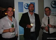 Dewald Brand and Riaan Swarl from Dole, with Dirk Burger from Sun World International.