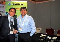 Julián G. Salazar Domínquez - ProMéxico UK and Juan Ariel Reyes - AMHPAC. Juan of AMHPAC was promoting their annual convention in Mexico focusing on the national and international horticultural industry.