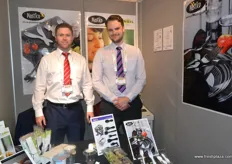 Martin Benely and Chris Newton with a great new products - paper cutlery! from Plastico.