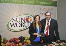 Nathalie Erlendson and Maurizio Ventura from Sun World, a grower, marketer and breeder of grapes