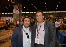 Walking the floor and taking a photo opportunity: Raymond Palma and Mohsin Masud with Chantler Packaging, Inc.