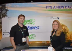 Blake Ryan and Cortney Keenan with Tiger Cool Express, focused on delivering fresh produce efficiently and cost-effectively.