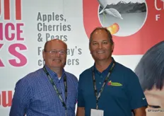Jim Busche and Mac Riggan with Chelan Fresh in Washington State. The company proudly shows its Rockit apples as well as new harvest cherries. According to Mac, it is the first time he has been able to bring fresh cherries to the show because of this year's early harvest.