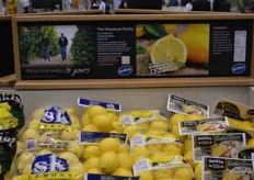 From our family to yours...connecting the farmer with the consumer. Lemons on display at the Sunkist booth.