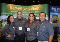 Almost the end of day 1 and still smiling: Terri Fletcher, Doug Ranno, Rachel Monteagudo and John Cardenas with Harvest Sensations.