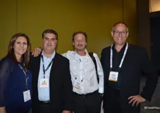 At the Holland reception after the first day at the show: Carla and John Staios with VRE Systems, Raffaele Cantoni with Orlandelli and David Eygenraam with VRE Systems.